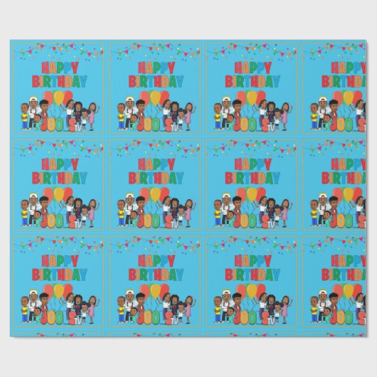 JOOLS TV ®️ Blue Wrapping Paper Cadeaupapier (Vlak)