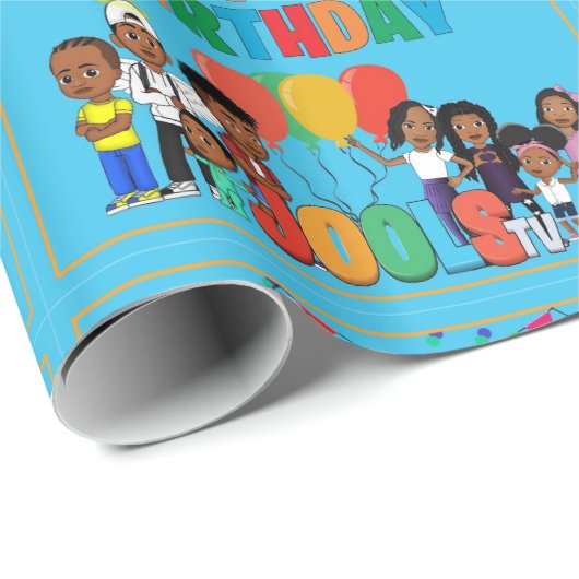 JOOLS TV ®️ Blue Wrapping Paper Cadeaupapier (Rol Hoek)