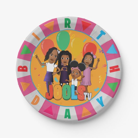 JOOLS TV ®️ Roze 7 in het Bord Dessert (Voorkant)