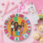 JOOLS TV ®️ Roze 9 in Bord met rond papier (Feest)