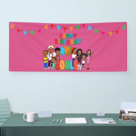 JOOLS TV ®️ Roze horizontale banner (Beurs)