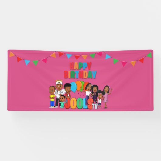 JOOLS TV ®️ Roze horizontale banner (Horizontaal)