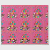 JOOLS TV ®️ Roze omslagpapier Cadeaupapier (Vlak)