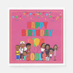 JOOLS TV ®️ Roze Papier 6.5 in Napels Servet