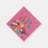 JOOLS TV ®️ Roze Papier 6.5 in Napels Servet (Hoek)