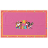 JOOLS TV ®️ Roze tablet Tafelkleed (Voorkant (Horizontaal))