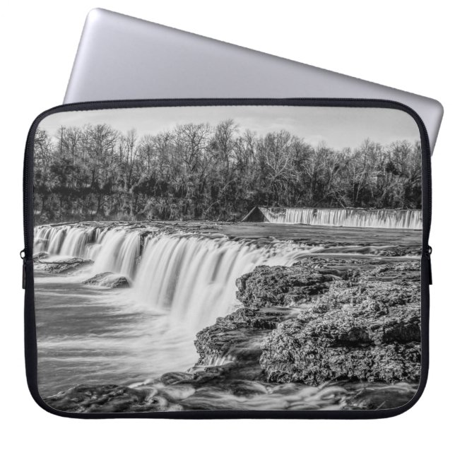Joplin Grand Herfsten Overzicht Grayscale Laptop Sleeve (Voorkant)
