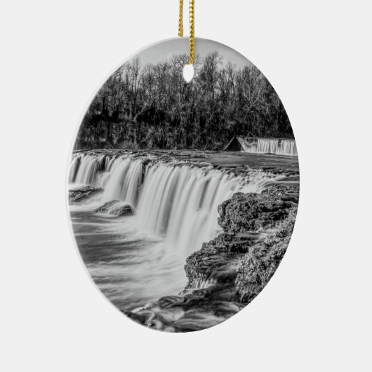 Joplin Grand Herfsten Overzicht Grayscale Ornament (Rechts)