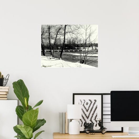 Joplin Missouri Shoal Creek Bridge Poster (Thuiskantoor)