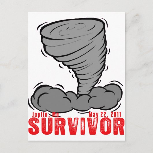 Joplin Missouri Tornado Survivor Briefkaart (Voorkant)