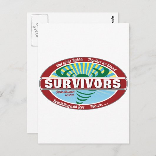 Joplin Survivor Briefkaart (Voorkant / Achterkant)