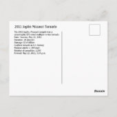 Joplin tornado 2011 in Missouri Briefkaart (Achterkant)