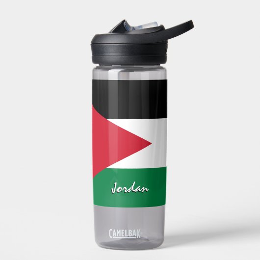 Jordaanfles, patriottische Jordaanse vlag Waterfles (Links)