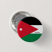 Jordaanknop, patriottische Jordaanse vlag mode Ronde Button 3,2 Cm (Voorkant /achterkant)