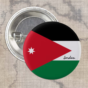 Jordaanknop, patriottische Jordaanse vlag mode Ronde Button 3,2 Cm
