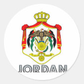 Jordaans embleem ronde sticker (Voorkant)