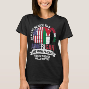 Jordaanse Amerikaan kent de Jordaanvlag T-shirt