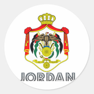 Jordaanse Emblem Ronde Sticker