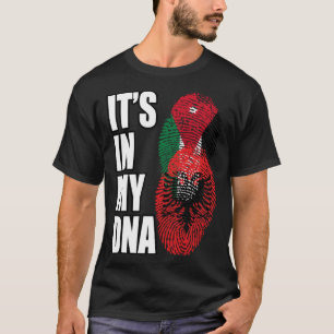 Jordaanse en Albanese Mix DNA-erfgoedvlag T-shirt
