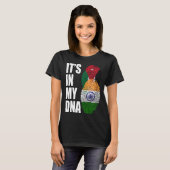 Jordaanse en Indiase mix DNA erfgoed vlag T-shirt (Voorkant volledig)