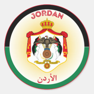 Jordaanse Erfgoed Embleem Ronde Sticker