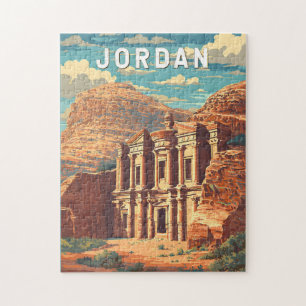 Jordaanse illustratie reis kunst vintage legpuzzel