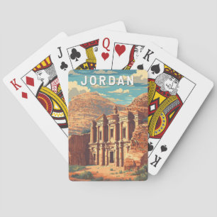 Jordaanse illustratie reis kunst vintage pokerkaarten