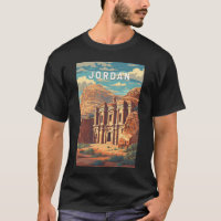 Jordaanse illustratie reis kunst vintage