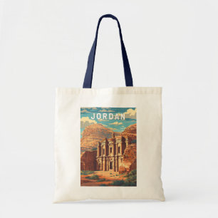 Jordaanse Illustratie Reis Kunst Vintage Tote Bag