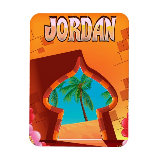 Jordaanse paleis reisposter magneet (Verticaal)