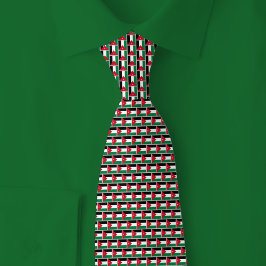 Jordaanse Vlag Baksteenpatroon Stropdas