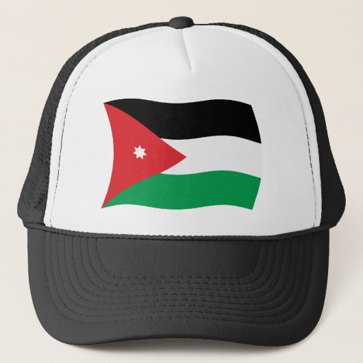 Jordaanse vlag hoed trucker pet (Voorkant)