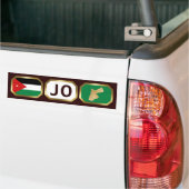 Jordaanse Vlag Landkaart Code Bumpersticker (Op Truck)