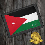 Jordaanse vlag mode, Jordaanse patriotten / sport Drievoud Portemonnee<br><div class="desc">WALLETS: Jordaanse en Jordaanse vlag mode - hou van mijn land,  reiscadeaus,  verjaardag van opa,  nationale patriotten / sportfans</div>
