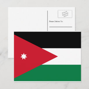 Jordaanse vlag, Vlag van Jordanië Briefkaart