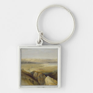 Jordaanvallei uit deel II van de Heilige Land Sleutelhanger