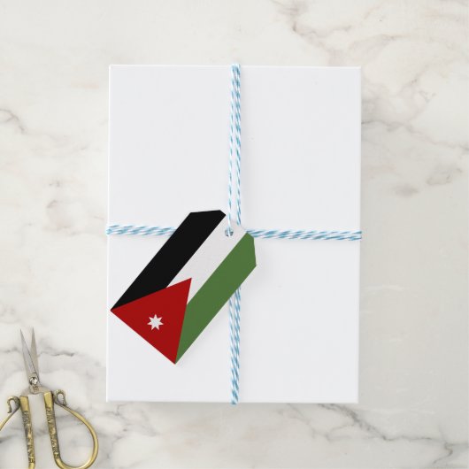 Jordaanvlag Cadeaulabel (Met Touw)