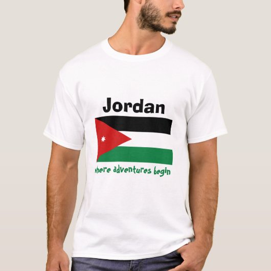 Jordaanvlag + map + tekst T-shirt (Voorkant)