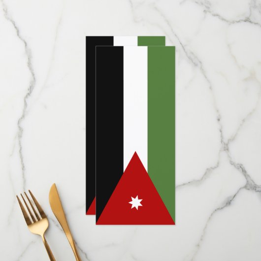 Jordaanvlag Menu (Voorkant / Achterkant in situ)