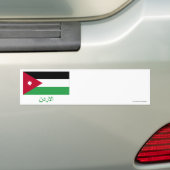 Jordaanvlag met naam in het Arabisch Bumpersticker (On Car)
