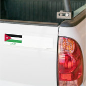 Jordaanvlag met naam in het Arabisch Bumpersticker (On Truck)