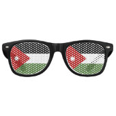 Jordaanvlag Retro Zonnebril (Voorkant)