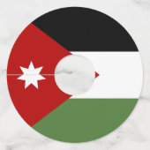 Jordaanvlag Wijnglaslabel (Voorkant)