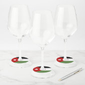 Jordaanvlag Wijnglaslabel (Set)