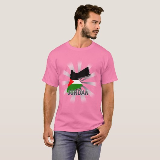 Jordaanvlagkaart 2.0 t-shirt (Voorkant volledig)