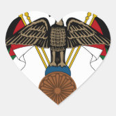 Jordaanwapenschild Hart Sticker (Voorkant)