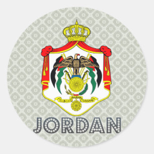 Jordaanwapenschild Ronde Sticker
