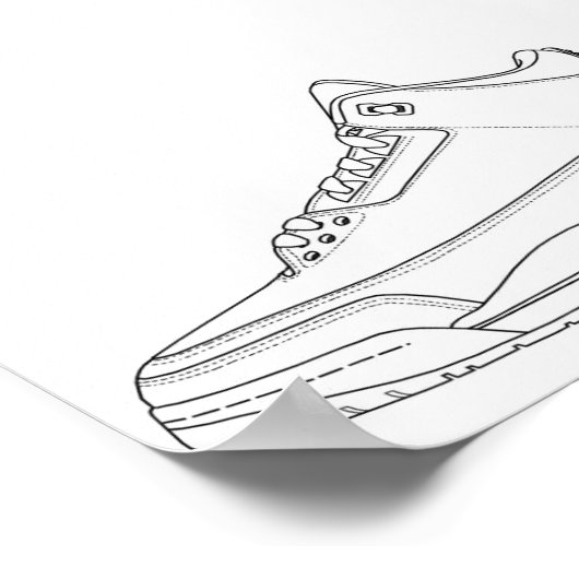Jordan 3 Coloring Poster (Hoek)