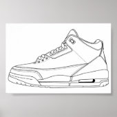 Jordan 3 Coloring Poster (Voorkant)