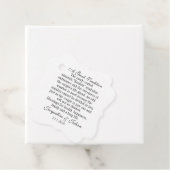 Jordan Almond Favor Labels, Griekse traditie cadea Bedankjes Labels (In situ)